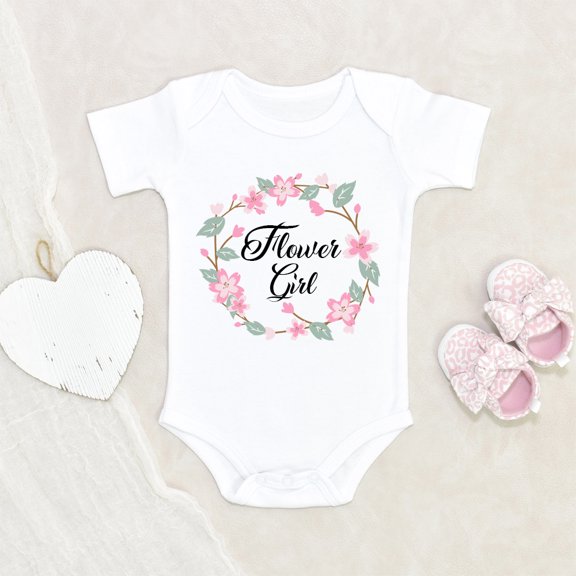 Flower Girl Baby Clothes - Flower Girl Clothes - Cute Flowers Wreath Baby Clothes
