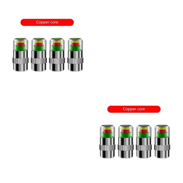 Speravity 2,0/2,2/2,4 Bar 30/32 PSI de presión de neumáticos tapa de indicador de presión Sensor indicador Kit de herramientas de monitoreo de Núcleo de cobre 2piezas Speravity CBP070017