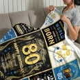 thumbnail image 5 of 80th Birthday Blanket, Best Gifts For 80 Year Old Men, Happy 80th Birthday Gift Ideas, Unique Mens Throw Blanket Decorations Gifts For Birthday Anniversary Christmas, Warm Flannel Blankets 50x60, 5 of 6