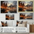 thumbnail image 4 of Designart "Ghats Of Indian Art Beige and Grey" Indian Floater Framed Canvas Art Print, 4 of 7