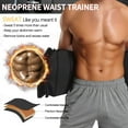 thumbnail image 4 of COMFREE Sauna Waist Trimmer Belt Men Workout Waist Trainer Sweat AB Belt with Adjustable Double Straps, 4 of 6