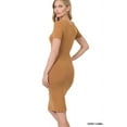 thumbnail image 3 of Zenana Women's Short Sleeve Cotton T-Shirt Knee Length Bodycon Midi Dress, 3 of 3