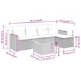 thumbnail image 2 of vidaXL 6 Piece Garden Sofa Set with Cushions Black Poly Rattan, 2 of 5