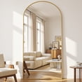 thumbnail image 2 of CuteDAY 76"x 34" Full Length Mirror Arched Standing Floor Mirror Full Body Mirror, Gold, 2 of 7