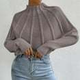thumbnail image 2 of aidice Tops for Women Casual Long Sleeve High Neck Blouses Loose Comfy Fall Winter Warm Pullover Tops, 2 of 3