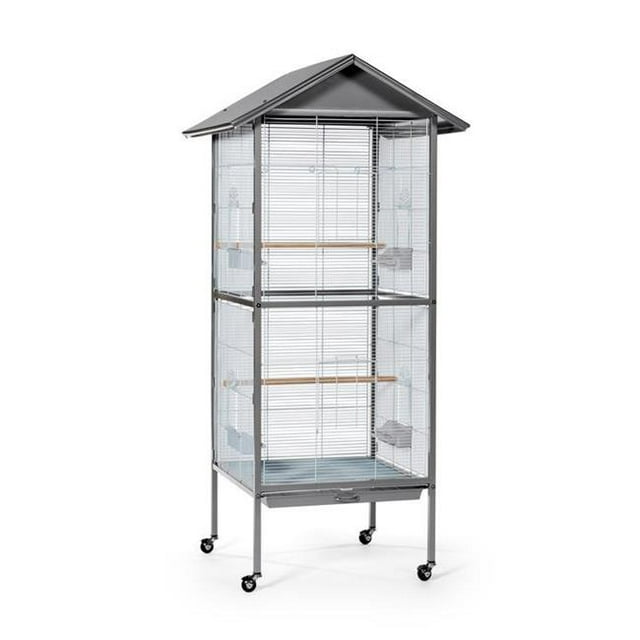 Prevue F035 0.43 in. Charming Aviary, Pearl Grey - Large