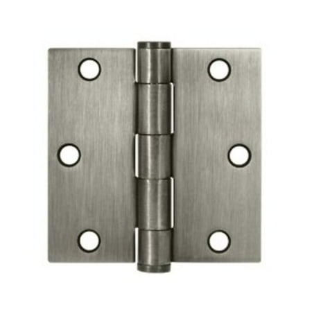 Full Mortise Residential Hinge - Deltana S35HD 3-1/2 x 3-1/2 Ball Bearing Square Corner Full Mortise Hinge - Pair