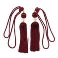 thumbnail image 2 of 1 par , bos colgantes para cortinas, alzapaños de cuerda, cortinas, alzapaños, bor, cuerda para ventana, para habitación de rojo Soledad Cortina Tieback borlas Fringe, 2 of 7
