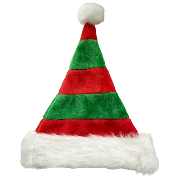 Santa Hat Christmas Holiday Hat for Adults Unisex Plush Fabric Hats Unisex-Adult Santa Hat Holiday
