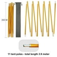 thumbnail image 1 of 10.5Ft-13.5Ft Aluminum Alloy Tent Pole Replacement Pole Tent Repair Lightweight 3.9M, 1 of 9