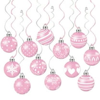 Bwiyojiz Christmas Decor Count 12pcs Decoration Set of 12 Paper Ornaments Hanging for Holiday Scene Party Supplies White Cardstock and PVC Material, Gifts for Sister