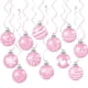 thumbnail image 2 of Seyotauo Christmas Decoration Set of 12 Helical Paper Ornaments - 7.4 x 5.9 Inch Cardstock & PVC Hanging Decor, Festive Christmas Tree Ornaments for Holiday Supplies Christmas Home Party Decoration, 2 of 5