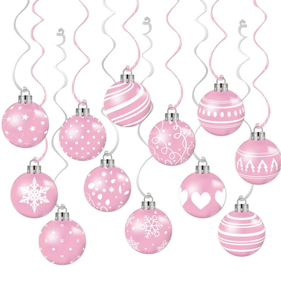 Bwiyojiz Christmas Decor Count 12pcs Decoration Set of 12 Paper Ornaments Hanging for Holiday Scene Party Supplies White Cardstock and PVC Material, Gifts for Sister