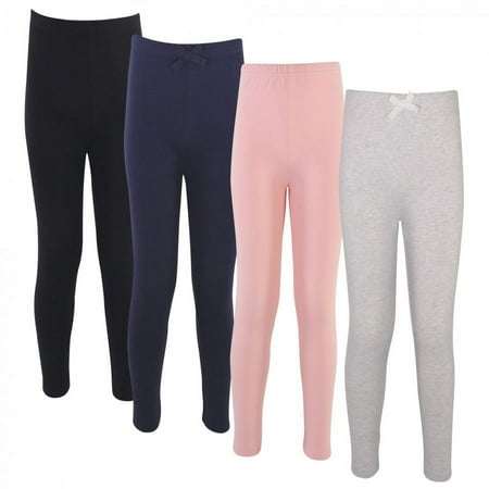 UPC: 0660168616781 | Touched by Nature Baby Toddler Big Kids and Youth Girl Organic Cotton Leggings 4pk Solid Pink Navy 5 Toddler