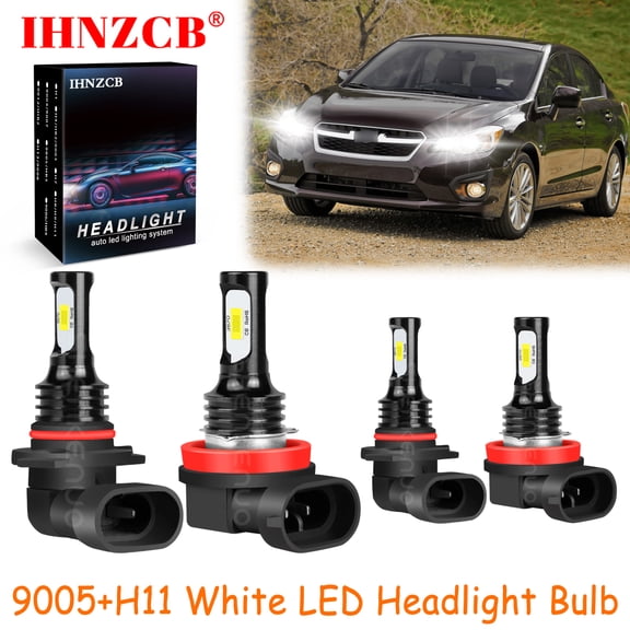 IHNZCB for Subaru Impreza 2012-2016 White Led Headlights Bulb High Low Beam,9005 H11,HKB,Y09