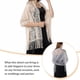 thumbnail image 2 of Sonducket Bufanda para mujer, bufandas, chales con borlas de flores, elegante capa nupcial para dama de honor, capa de boda, chal Vintage Ropa, zapatos y accesorios Miscelánea Gris, 2 of 6