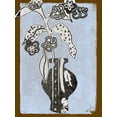 thumbnail image 2 of Wang, Melissa 25x32 Black Ornate Wood Framed with Double Matting Museum Art Print Titled - Graphic Flowers in Vase II, 2 of 4