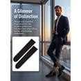 thumbnail image 6 of Spencer 2-Pack Men's Socks Mid-Calf Crew Socks Lightweight Causal Business Socks Nylon Glitter Thin Dress Socks, 6 of 7