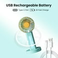 thumbnail image 7 of SINT Mini Handheld Fan, Adjustable Speed, USB Rechargeable, Portable Electric Fan, 7 of 7