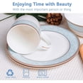 thumbnail image 5 of Fine Bone China Dinnerware Set,16 Pcs Classic Relief Pattern Gilt Edged High Grade Porcelain Tableware Sets For 4 People, 5 of 9