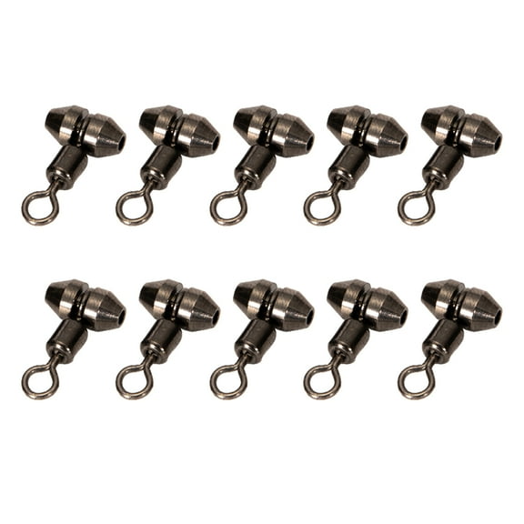 10 Pieces Fishing 3 Way Swivels, Rolling Barrel Fishing Swivel Solid Swivels Connector for Fish Hook Line Fishing Lures