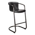 thumbnail image 4 of Moe's Home Collection Freeman Barstool Onyx in Black Leather (Set of  2), 4 of 6