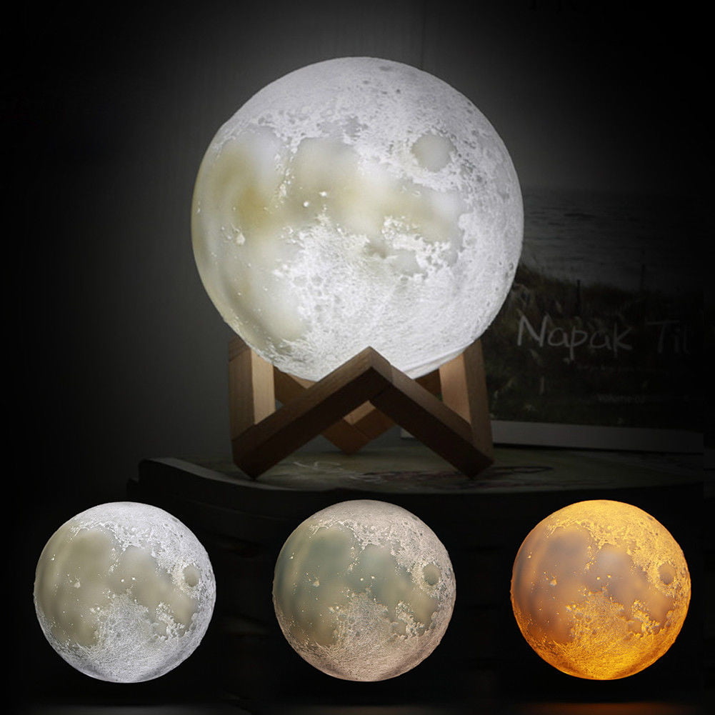 5.9" inch Luna Moon Lamp Night Light 3D Touch Sensor LED Bedside Table