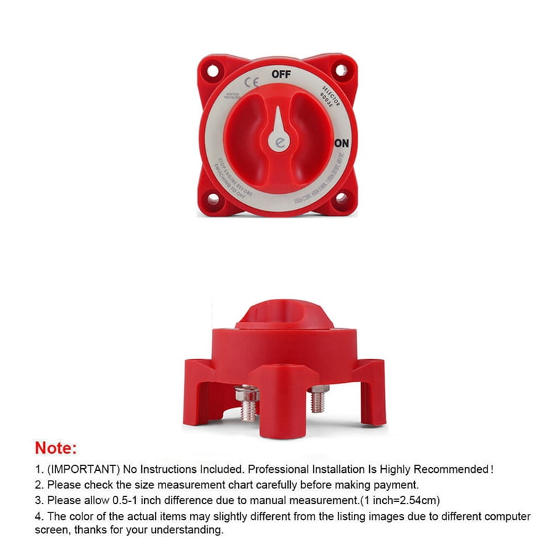 48V 350A Car Auto RV Marine Boat Single Circuit  Isolator Disconnect Rotary E Series Battery Switch Cut