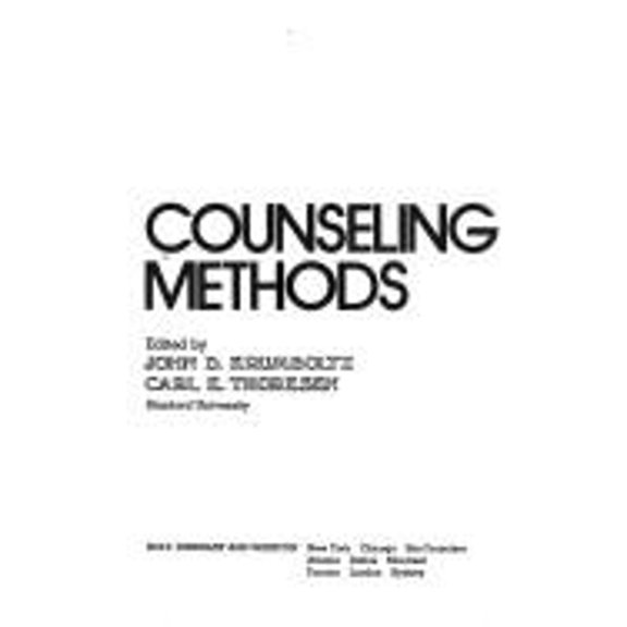 Pre-Owned Counseling methods (Paperback) 0030894719 9780030894718