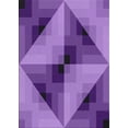 thumbnail image 1 of Ahgly Company Indoor Rectangle Patterned Bright Purple Novelty Area Rugs, 5' x 7', 1 of 6