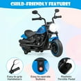 thumbnail image 3 of Resenkos Kids Electric Motorcycle with Training Wheels and LED Headlights-Blue, Motorcycle Toy for Children Boys & Girls, 3 of 10