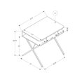 thumbnail image 2 of Monarch Specialties Computer Desk, Home Office, Laptop, Storage Shelves, 31"l, Work, Metal, Laminate, White, Grey, Contemporary, Modern, 2 of 3