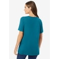 thumbnail image 2 of Woman Within Plus Size Perfect Short-Sleeve Crewneck Cotton Tee, 2 of 6