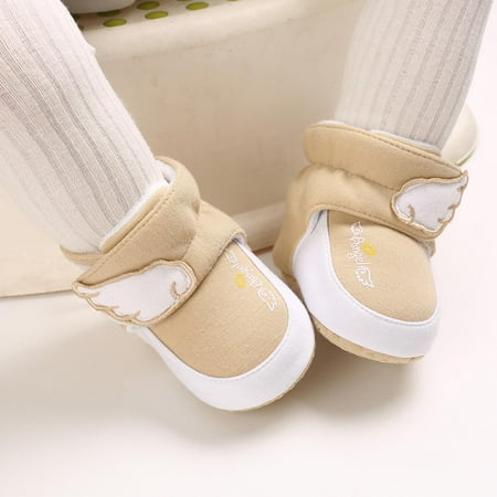 Herrnalise Newborn Baby Boys Girls Crib Shoes Warm Snow Boots Anti-slip Cute First Walkers clearance under 10