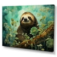 thumbnail image 2 of Designart "Tranquil Emerald Trek" Sloth Wall Decor, 2 of 7