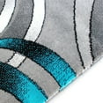thumbnail image 6 of Masada Rugs Turquoise Grey Modern Contemporary Woven Area Rug, Hand Carved (5 Feet X 7 Feet, Turquoise), 6 of 7