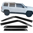 thumbnail image 2 of Ikon Motorsports Compatible with 07-18 Jeep Patriot Acrylic Window Visors Vent Windshield Deflector Rain Guard 4Pc Set Outside Mount 2007 2008 2009 2010 2011 2012 2013 2014 2015 2016, 2 of 9