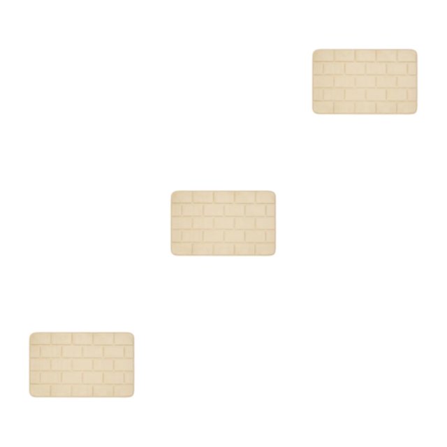 Maytalsory Quick-drying Bathroom Rugs Exquisite Crafted For Easy Cleaning Toilet Rugs Bath Mat Carpets Khaki 3PCS