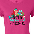 thumbnail image 4 of Inktastic Have a Mermaid Christmas with Crab and Seashell Women's T-Shirt, 4 of 5