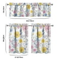 thumbnail image 6 of Pioneer Kitchen Curtains and Valance Set 36 Inch Tier Floral Flowers 3 Pieces Set Dining Room Small Curtain Drapes Cafe Curtains Valance for Home Decor Rod Pocket, 6 of 6
