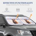 thumbnail image 4 of Honeii Yak Print Foldable Car Sun Shade for Windshield, 2-Piece UV Protection Shade, Protects Car Interior, Ideal for Cars, Trucks, SUVs-Large, 4 of 6