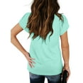 thumbnail image 3 of Petal Sleeve Kids V-Neck Solid Color T-Shirt Tops, 3 of 4