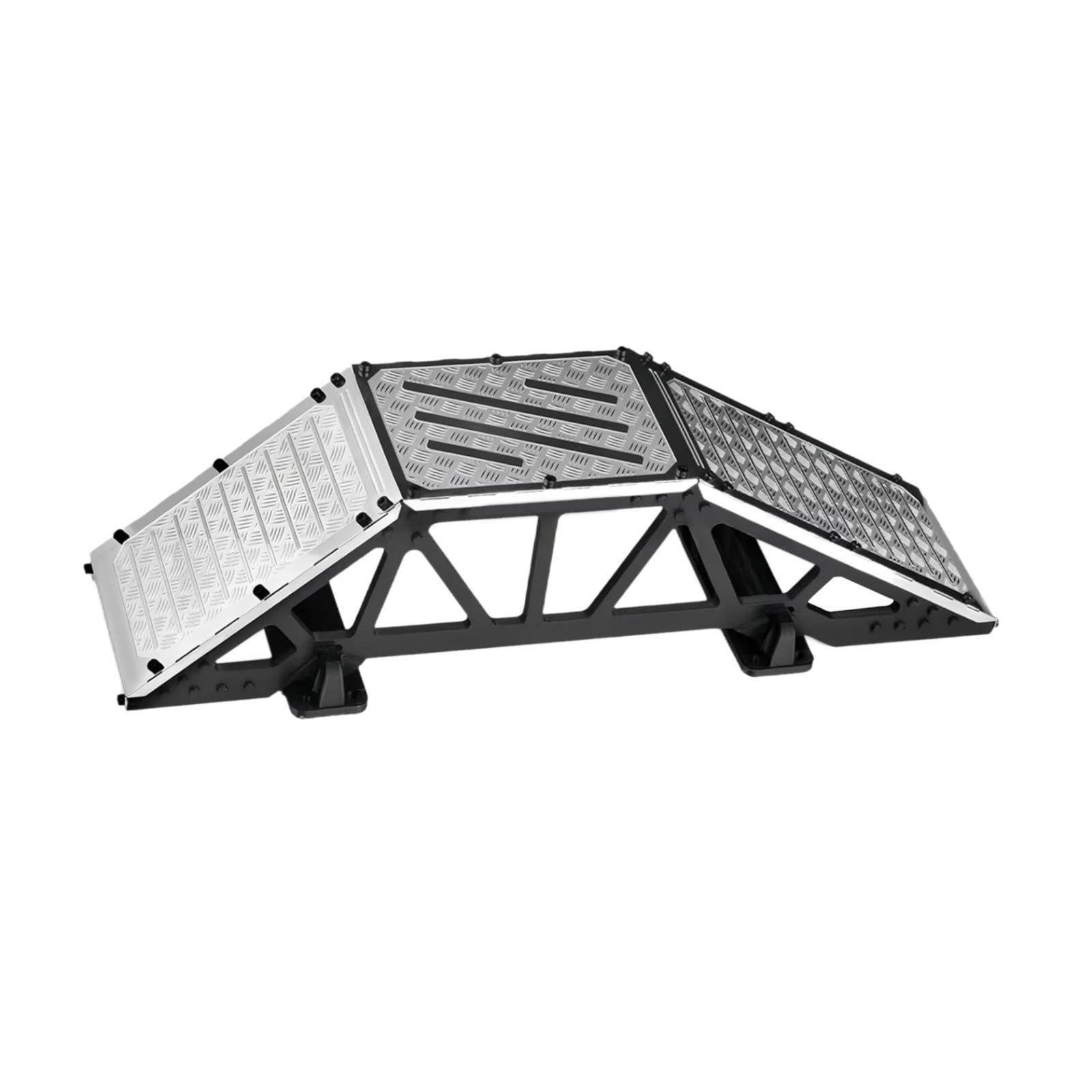 Obstacle Bridge RC Car Ramp Single Side Stainless Steel Pressure Resistant Accessory for 1/8 1/10 Climbing Car Scenarios