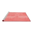 thumbnail image 2 of Ahgly Company Machine Washable Indoor Square Abstract Red Modern Area Rugs, 5' Square, 2 of 4