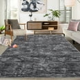 thumbnail image 2 of HOMERRY Area Rugs 5' x 7' Solid Throw Rug for Living Room Bedroom Washable Indoor Carpet, Dark Gray, 2 of 6