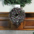 thumbnail image 3 of Northlight 10.25" Unlit Frosted Brown Twig Artificial with Leaves and Berries Christmas Wreath, 3 of 3