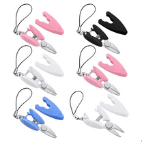 6 Pcs Mini Small Scissors Keychain Set with Cover Travel-Sized Portable Snips for Travel, Sewing, Crafts and Yarn