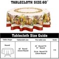 thumbnail image 2 of Autumn Harvest Round Tablecloth 60 Inch Fall Thanksgiving Pumpkins Sunflowers Table Cloth Rustic Farmhouse Polyester Table Cover for Kitchen Dining Room Indoor Outdoor Home Decor, 2 of 6