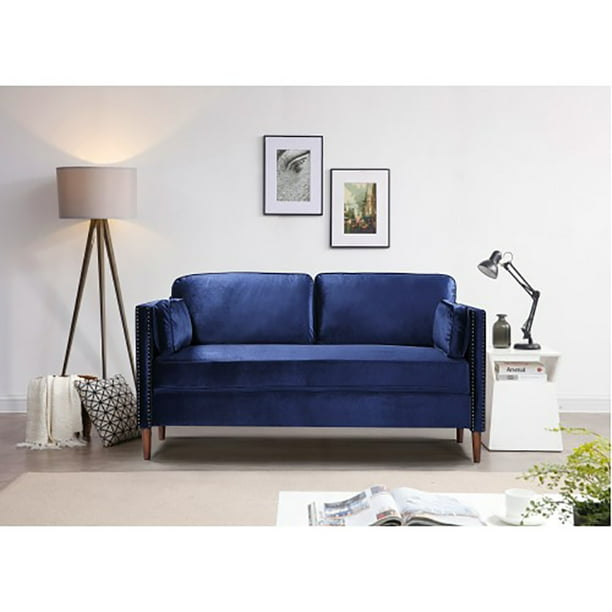 Living Room Sofa Morden Style Couch Furniture Upholstered Sectional Loveseat For Bedroom Living Room Office Home Blue Walmart Com Walmart Com