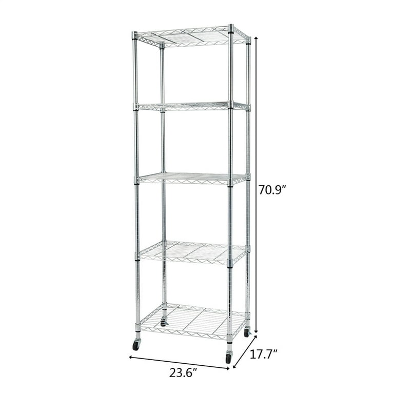 Anouar 17.25'' W Shelving Unit with Wheels